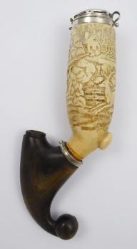 164. PIPE WITH A HUNTER AND A DEER 164. PIPE WITH A HUNTER AND A DEER