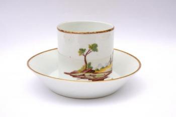 Cup and Saucer - painted porcelain - Niderviller, Francie - 1815 Cup and Saucer - painted porcelain - Niderviller, Francie - 1815