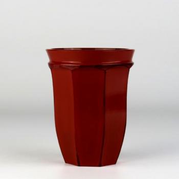 Glass cup, red hyalite Glass cup, red hyalite
