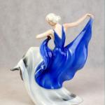 Porcelain Dancer Figurine - glazed porcelain, painted porcelain - Katzhütte  - 1930 Porcelain Dancer Figurine - glazed porcelain, painted porcelain - Katzhütte  - 1930