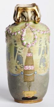 Porcelain Vase - white porcelain - AMPHORA, Riessner-Stellmacher a Kessel, Turn-Teplitz - 1900 Porcelain Vase - white porcelain - AMPHORA, Riessner-Stellmacher a Kessel, Turn-Teplitz - 1900