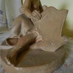 Ceramic Figurine - Woman - burnt clay - 1943 Ceramic Figurine - Woman - burnt clay - 1943