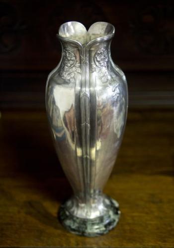 Vase - metal, marble - O. Gallia, France - 1910 Vase - metal, marble - O. Gallia, France - 1910