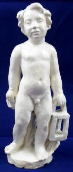 Bretislav Benda - Standing naked boy with a lanter Bretislav Benda - Standing naked boy with a lanter