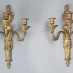 Three-Light Candelabra - bronze, gold - 1880 Three-Light Candelabra - bronze, gold - 1880