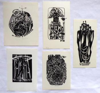 Anna Grmelova - Five ex libris Anna Grmelova - Five ex libris