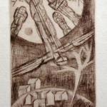 Miroslav Houra - 4x Ex libris, 1x PF 1978  Miroslav Houra - 4x Ex libris, 1x PF 1978