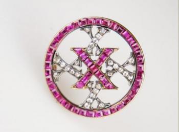 Brooch - gold, diamond - 1890 Brooch - gold, diamond - 1890