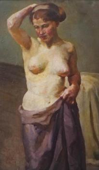 Nude - cardboard - Ludvík Kuba - 1930 Nude - cardboard - Ludvík Kuba - 1930