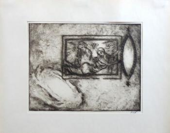 Vratislav Jan Zizka - Woman, with a mirror (window Vratislav Jan Zizka - Woman, with a mirror (window