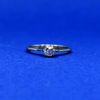 White Gold Ring - white gold, brilliant cut diamond - 1930 White Gold Ring - white gold, brilliant cut diamond - 1930