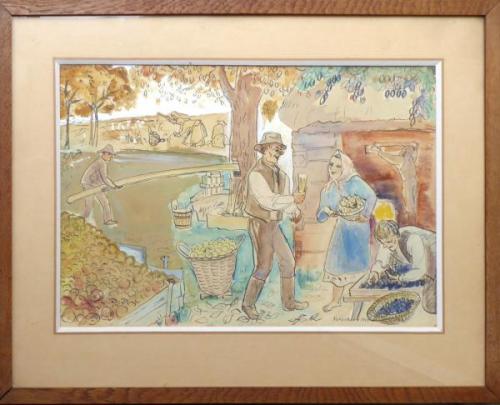 Aquarelle - paper - Marie Vejvodová Vořechová - 1940 Aquarelle - paper - Marie Vejvodová Vořechová - 1940