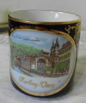 Porcelain Mug - white porcelain, cobalt - 1920 Porcelain Mug - white porcelain, cobalt - 1920