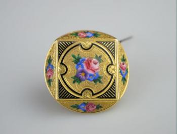 Brooch - enamel, gold - 1880 Brooch - enamel, gold - 1880