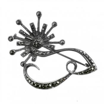 Brooch - silver, Markazit - 1920 Brooch - silver, Markazit - 1920