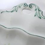 Biedermeier bowl, green flowers - Prague Biedermeier bowl, green flowers - Prague