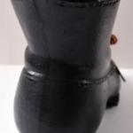 Black bisque porcelain shoe Black bisque porcelain shoe
