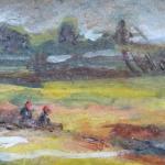 Alois Pitrmann - Landscape with trees and seated Alois Pitrmann - Landscape with trees and seated