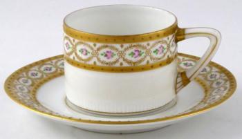 Art Nouveau mocca cup, gilded wreath - Epiag Art Nouveau mocca cup, gilded wreath - Epiag