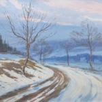 Edel Jindrich - Winter landscape with a bend in th Edel Jindrich - Winter landscape with a bend in th