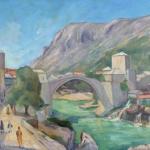 Uherek Richard - View of Mostar with bridge Uherek Richard - View of Mostar with bridge