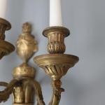 Three-Light Candelabra - bronze, gold - 1880 Three-Light Candelabra - bronze, gold - 1880
