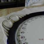 Porcelain Tray - white porcelain, cobalt - 1930 Porcelain Tray - white porcelain, cobalt - 1930