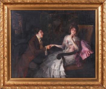 Gallant Scene - Jan Skramlík - 1900 Gallant Scene - Jan Skramlík - 1900