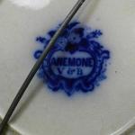 Decorative Plate - porcelain, cobalt - Villeroy Boch Anemone - 1930 Decorative Plate - porcelain, cobalt - Villeroy Boch Anemone - 1930