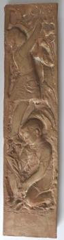 Jan Hana - Relief with boy and girl Jan Hana - Relief with boy and girl