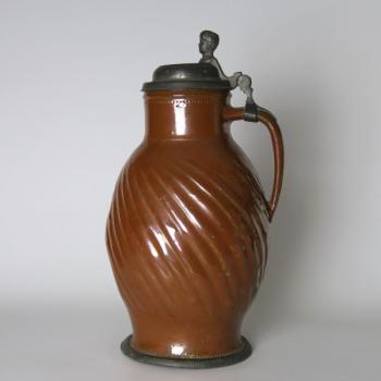 Ceramic Jug - tin, glazed stoneware - 1850 Ceramic Jug - tin, glazed stoneware - 1850