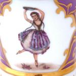 Cup and saucer with miniature of ballerina Fanny C Cup and saucer with miniature of ballerina Fanny C