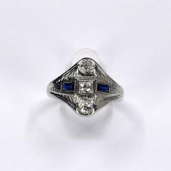 Ladies' Gold Ring - gold, brilliant cut diamond - 1930 Ladies' Gold Ring - gold, brilliant cut diamond - 1930