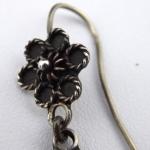 Silver earrings, drops, with granulation Silver earrings, drops, with granulation