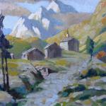 Mountain landscape with a church Mountain landscape with a church