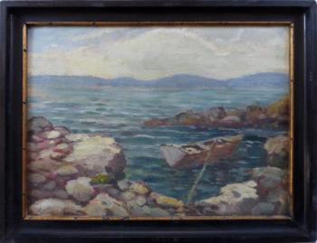 Josef Bino - Boat in the bay Josef Bino - Boat in the bay