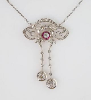 Necklace - gold, diamond - 1910 Necklace - gold, diamond - 1910