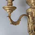 Three-Light Candelabra - bronze, gold - 1880 Three-Light Candelabra - bronze, gold - 1880