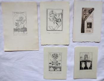 Marie Michaela Sechtlova - Five exlibris  Marie Michaela Sechtlova - Five exlibris