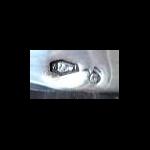 Glass vase, with cut star and silver neck - Vienna Glass vase, with cut star and silver neck - Vienna