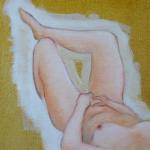 Lying girl nude with bent leg Lying girl nude with bent leg