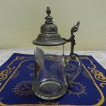 Glass Tankard - metal, glass - 1930 Glass Tankard - metal, glass - 1930