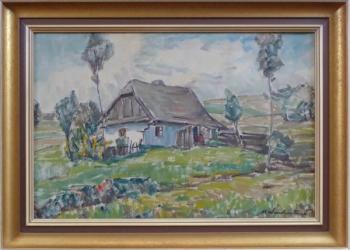 Marysa Neubertova - Cottage with a figure on the d Marysa Neubertova - Cottage with a figure on the d