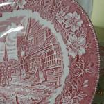 Plate - white porcelain - Staffordshire England - 1960 Plate - white porcelain - Staffordshire England - 1960