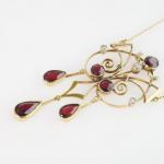 Necklace - gold, Almandine - 1921 Necklace - gold, Almandine - 1921