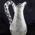 Pitcher and two glasses, cut flowers and leaves -  Pitcher and two glasses, cut flowers and leaves -