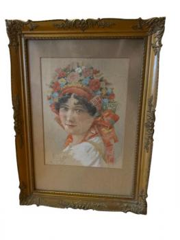 Portrait of Lady - cardboard -  Karel Šimůnek - 1935 Portrait of Lady - cardboard -  Karel Šimůnek - 1935