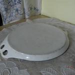 Porcelain Tray - white porcelain, cobalt - 1930 Porcelain Tray - white porcelain, cobalt - 1930
