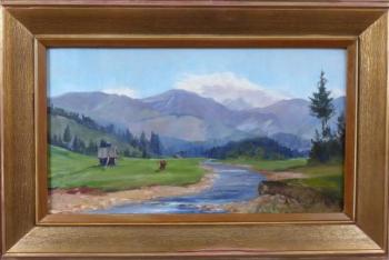 Milena Simkova Elgrova - Mountain landscape with a Milena Simkova Elgrova - Mountain landscape with a