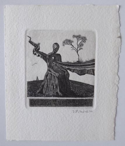Jindrich Pilecek - Ex libris Vladimir Benes  Jindrich Pilecek - Ex libris Vladimir Benes